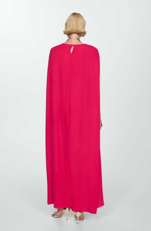 Shop Mango Cape Maxi Dress In Pink