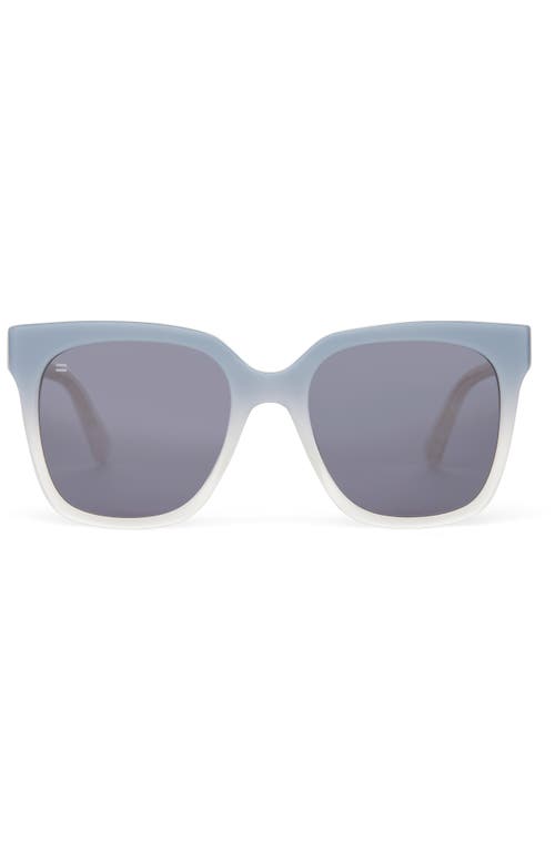 TOMS Natasha 53mm Polarized Square Sunglasses in Chalky Blue Fade/Dark Grey 