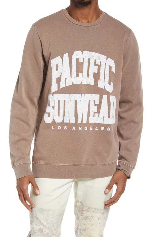 PacSun Men's Collegiate Graphic Crewneck Sweatshirt in Brown