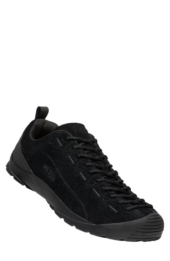Keen Jasper Low Top Hiking Sneaker In Hairy Black/ Black