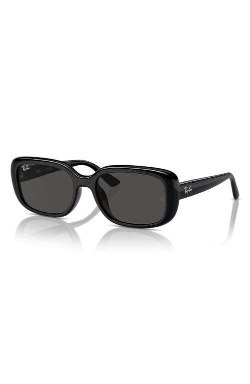 Ray Ban Ray-ban 56mm Pillow Rectangular Sunglasses In Dark Grey/black