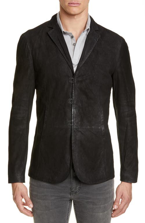 John Varvatos Slim Fit Suede Blazer Black-001 at Nordstrom, Eu