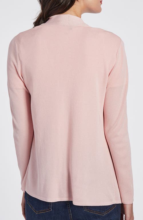 Jones New York Womens Sutton Ribbed Scoop Neck Tank Top Long Sleeve Side Vent Cardigan In Rose