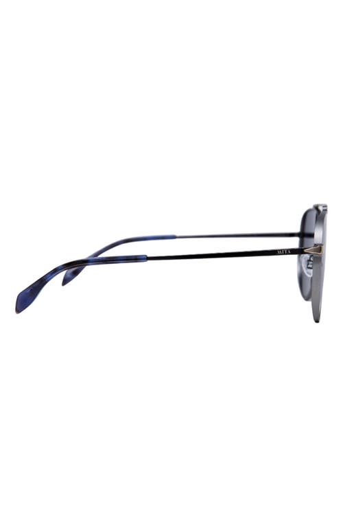 Shop Mita Sustainable Eyewear Vizcaya 58mm Aviator Sunglasses In Matte Light Gun/smoke