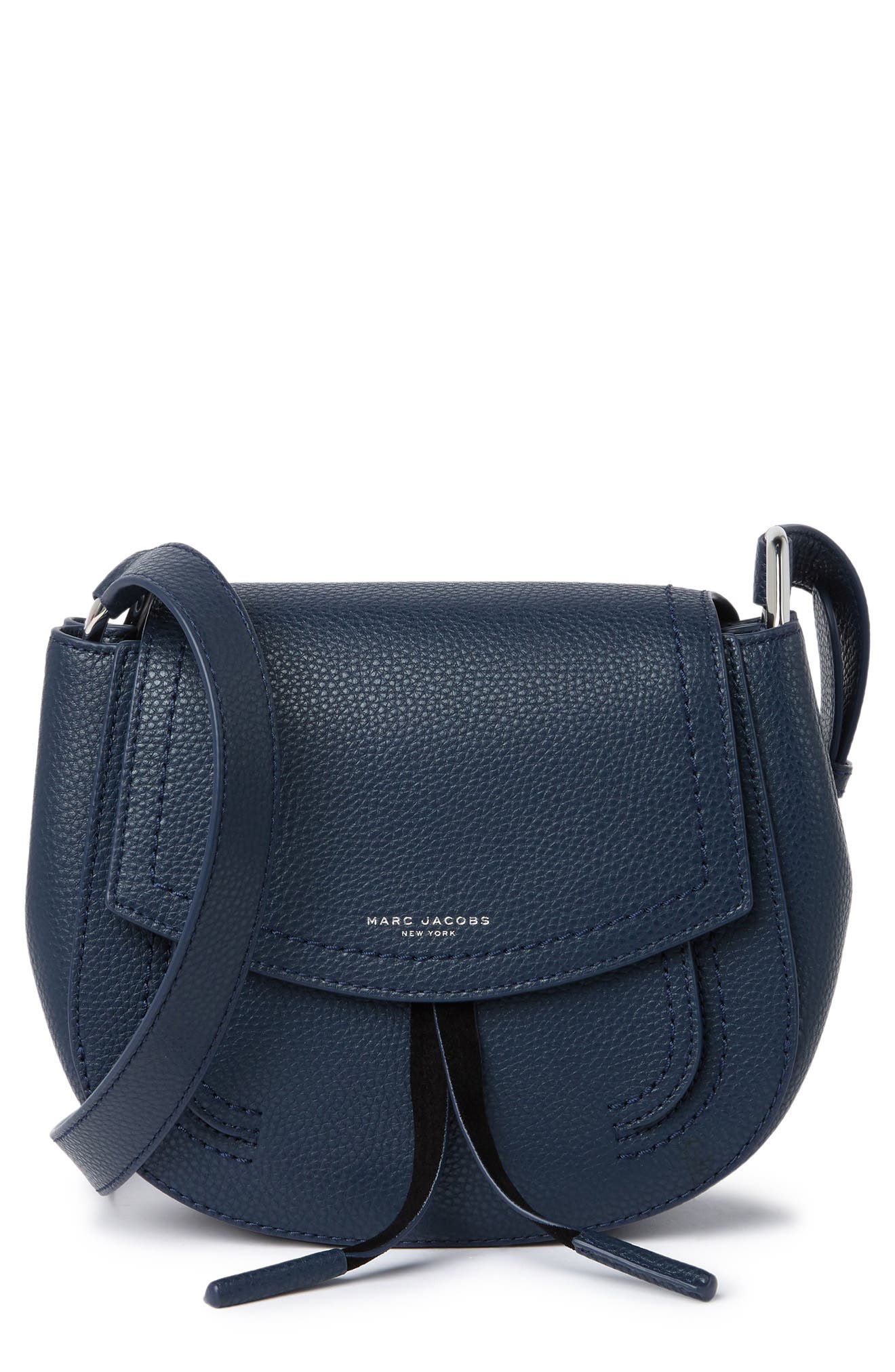 Marc Jacobs Leather Saddle Bag In Medium Blue6