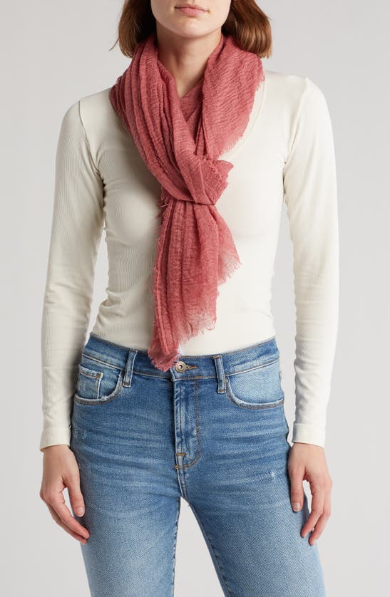 Melrose And Market Frayed Trim Scarf In Multi