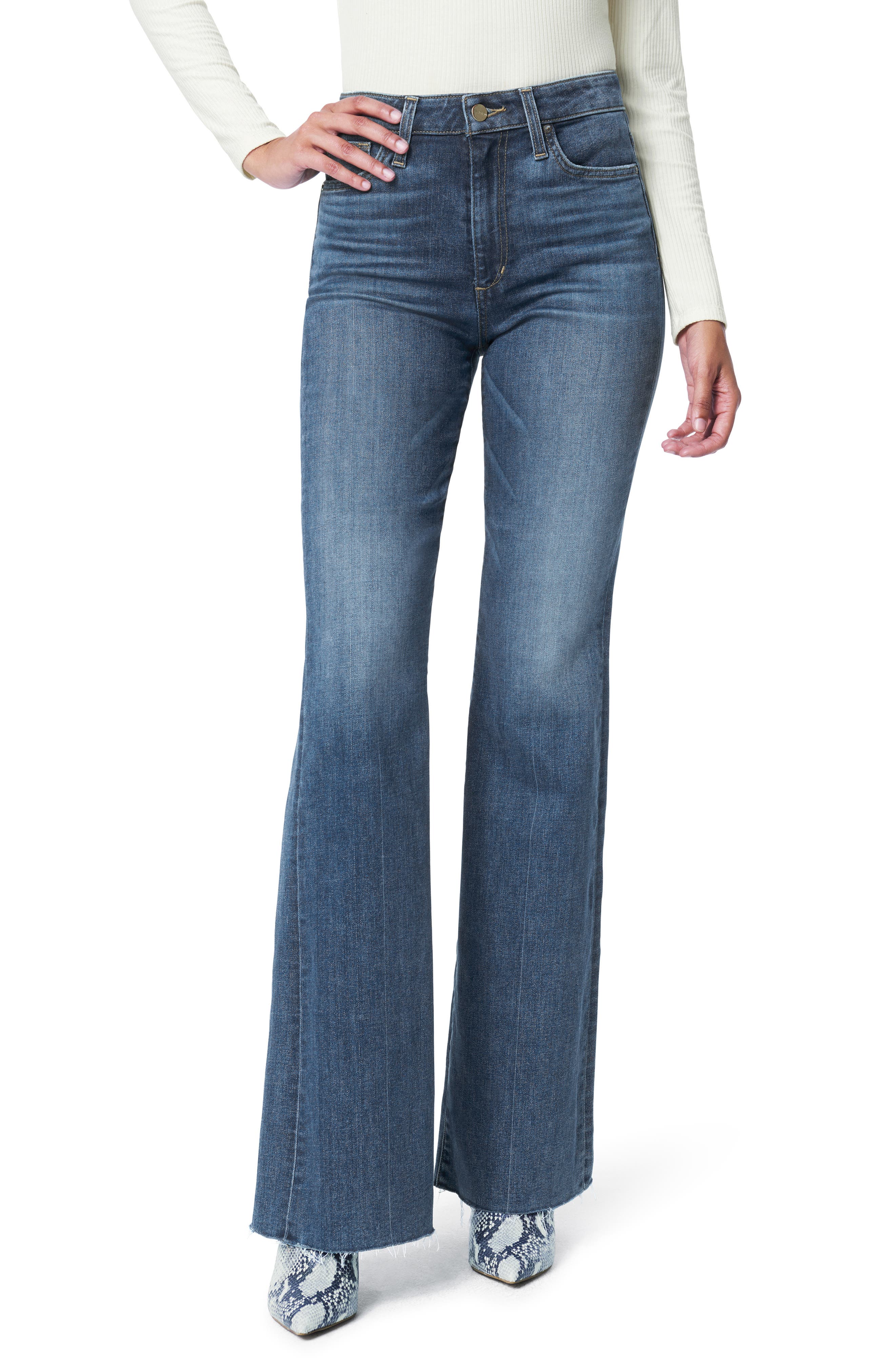 Women's Joe's Flawless The Molly High Waist Cut Hem Flare Jeans, 28 - Blue Women's Joe's Flawless The Molly High Waist Cut Hem Flare Jeans, 28 - Blue