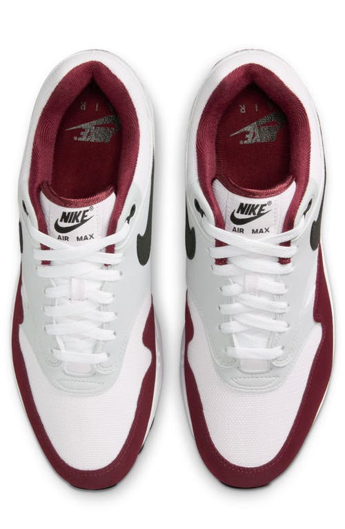 Shop Nike Air Max 1 Sneaker In White/black/team Red