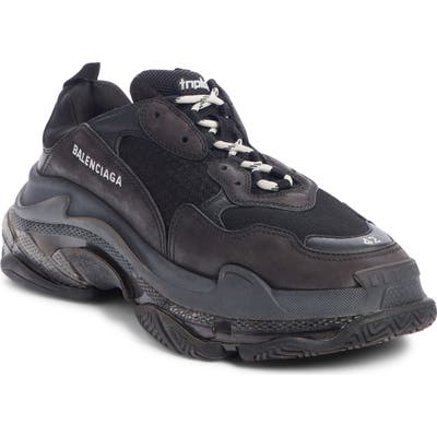 Balenciaga Triple S Clear Sole Trainer Sneaker, Black