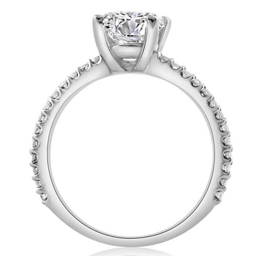 Bliss Diamond Certified 2.50ct Oval Lab Grown Diamond Engagement Ring In 14k White Gold