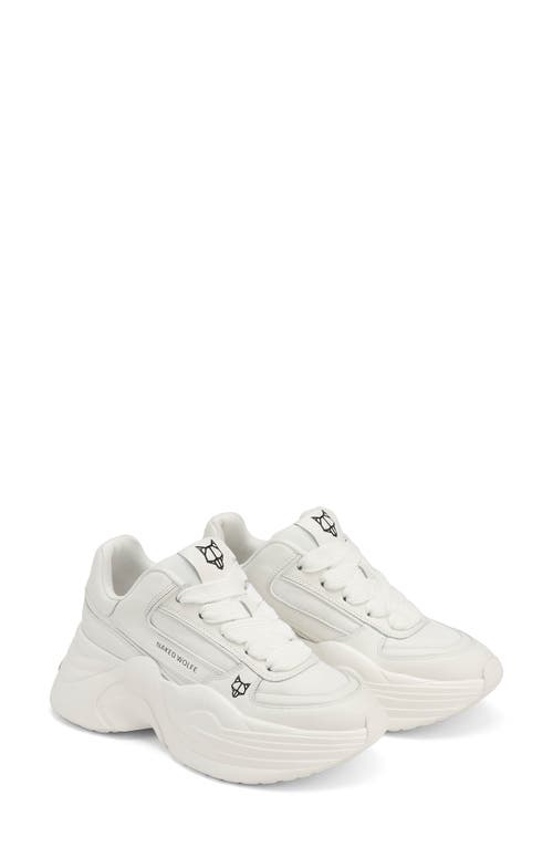 Shop Naked Wolfe Temple Sneaker In White Leather