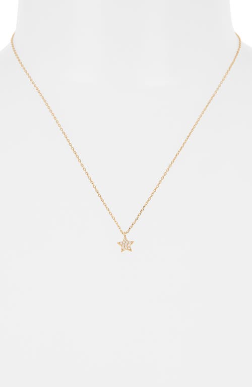 Argento Vivo Sterling Silver Cz Pavé Star Pendant Necklace In Gold