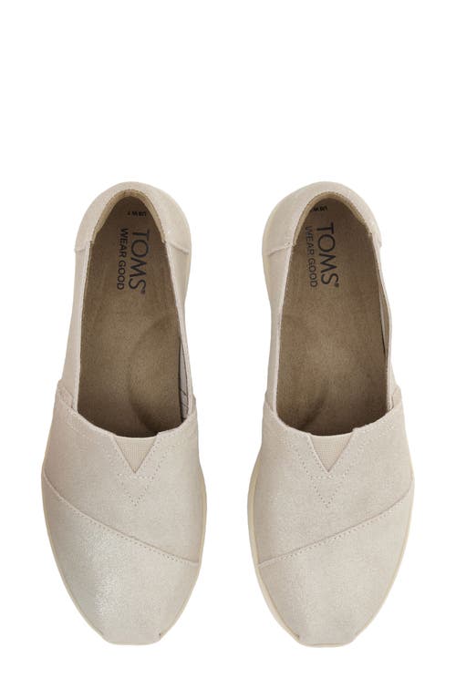 Shop Toms Alpargata Plus Slip-on In Light Silver