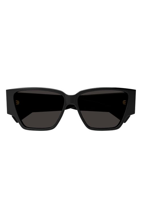 Shop Bottega Veneta 57mm Square Sunglasses In Black