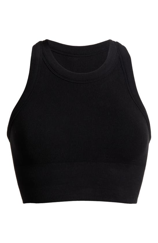 Shop Alo Yoga Alo Delight Seamless Knit Bra In Black