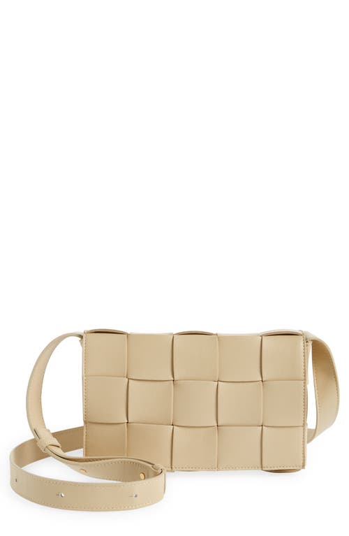 Bottega Veneta Intrecciato Leather Crossbody Bag in 9776 Porridge-Gold at Nordstrom