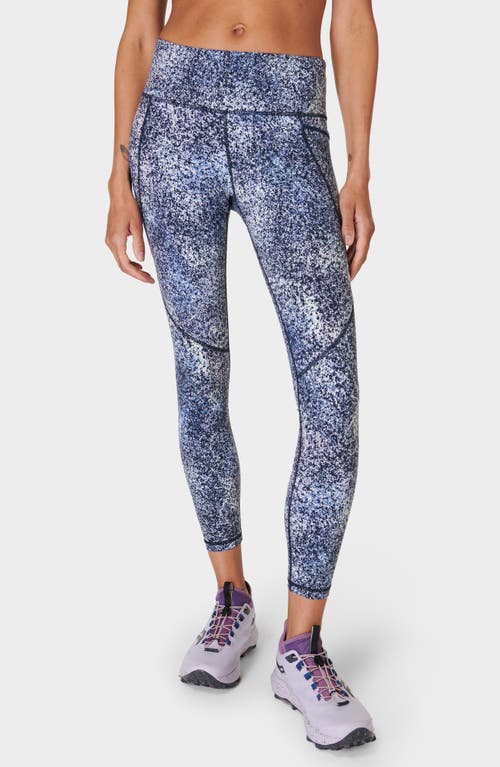 Sweaty Betty Power 7/8 Gym Leggings In Blue Speckle Print