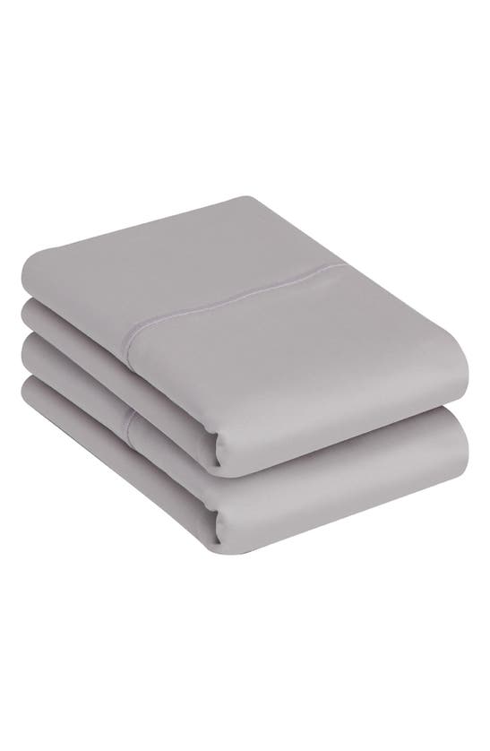 Bedhog 2-piece 1000 Thread Count Pima Cotton Pillowcase Set In Silver