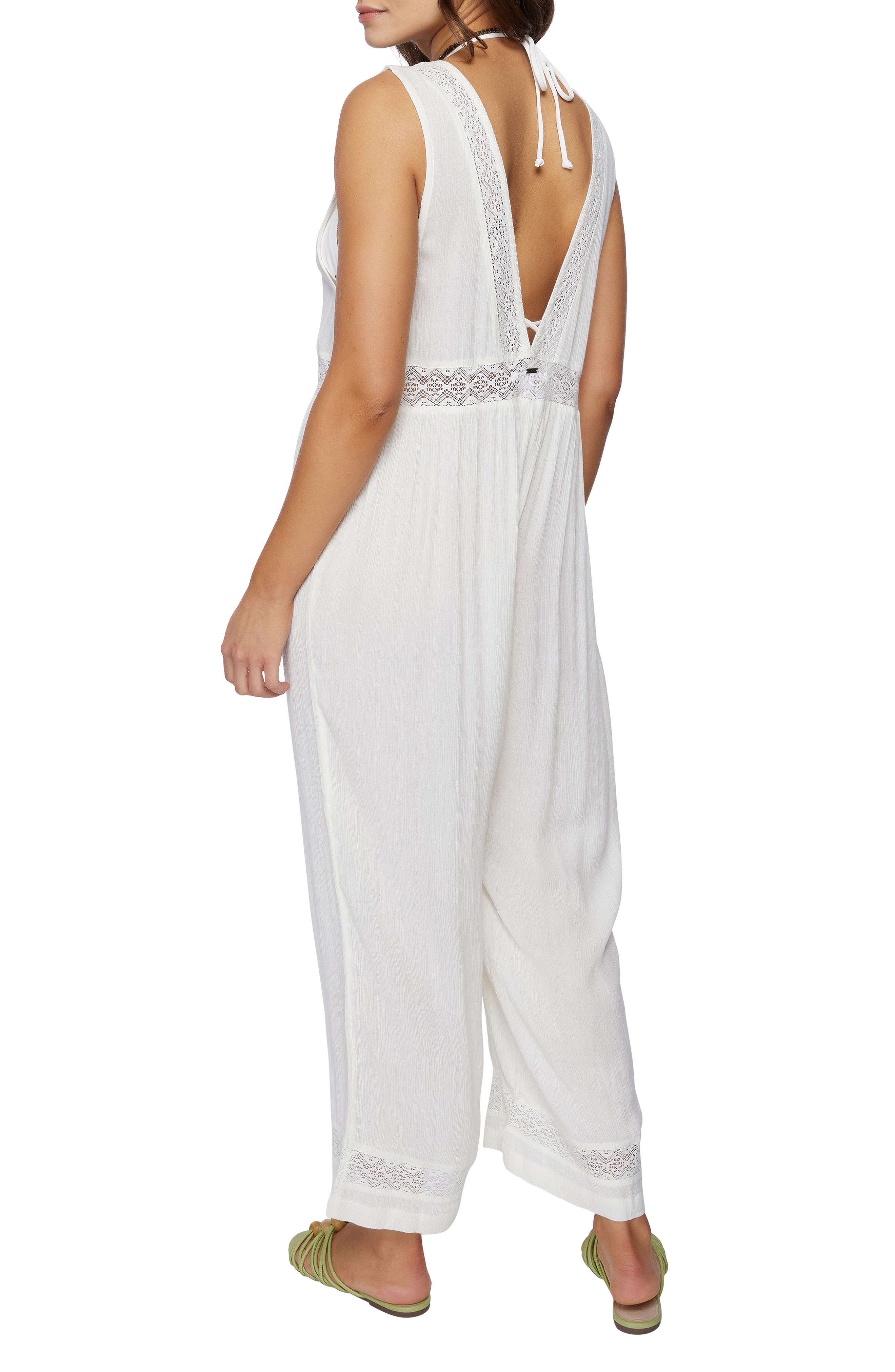 white jumpsuit beach cover up