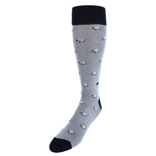Trafalgar Dolly The Sheep Merino Wool Mid-calf Socks In Charcoal