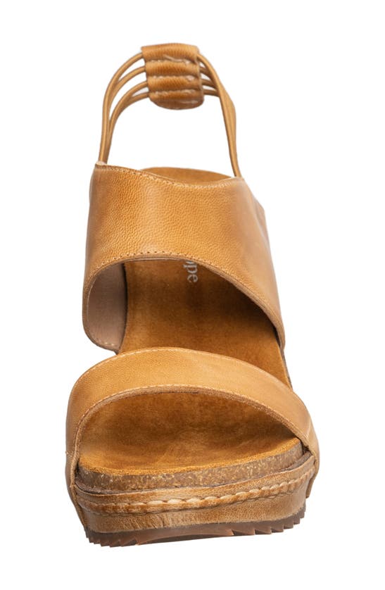 Shop Antelope Danny Wedge Sandal In Taupe Leather