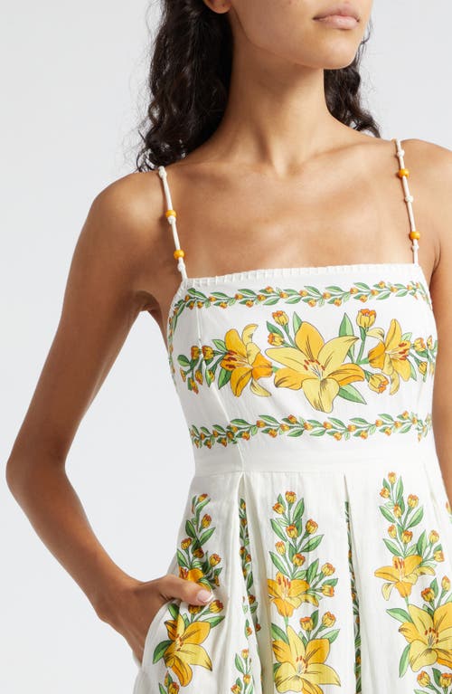 Shop Farm Rio Tropical Lightness Cotton Sundress In Off-white