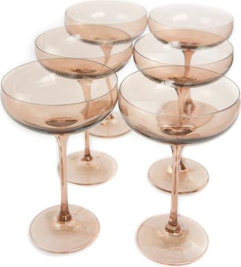 Estelle Colored Glass Set of 6 Stem Coupes | Nordstrom