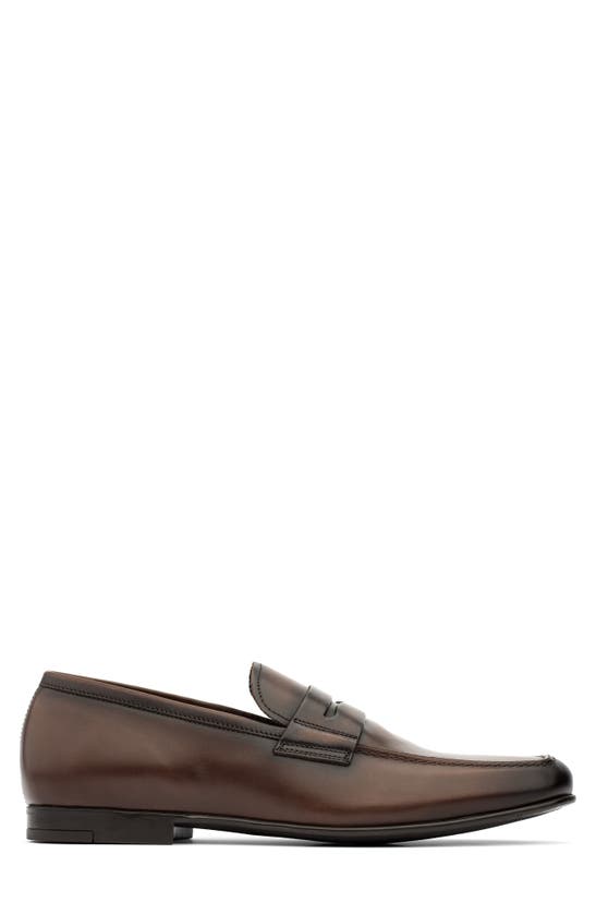 To Boot New York Alek Penny Loafer In Burnished Brown
