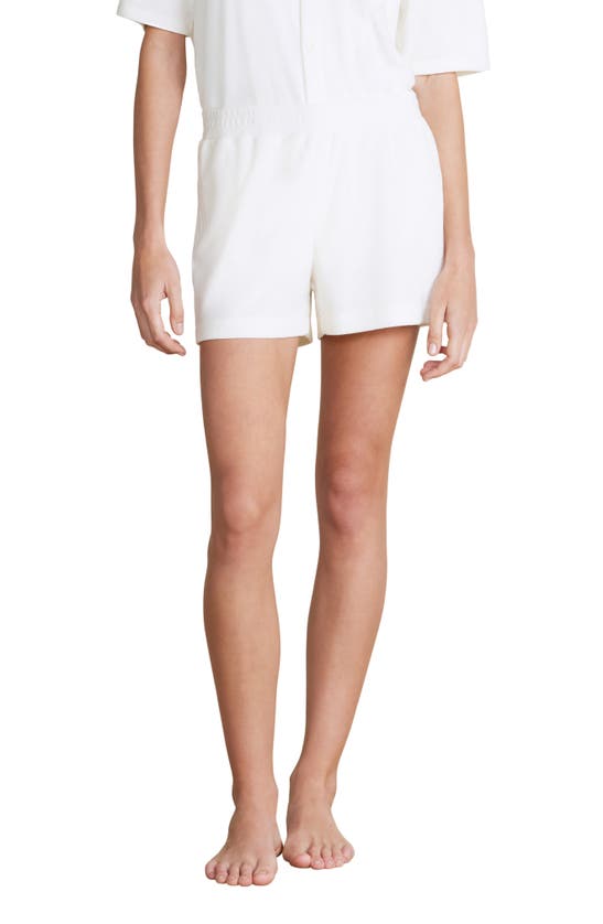 Shop Barefoot Dreams Cozy Terry® Shorts In Pearl