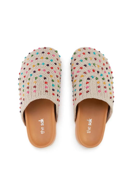 The Sak Bolinas Clog In Ecru Multi Beads