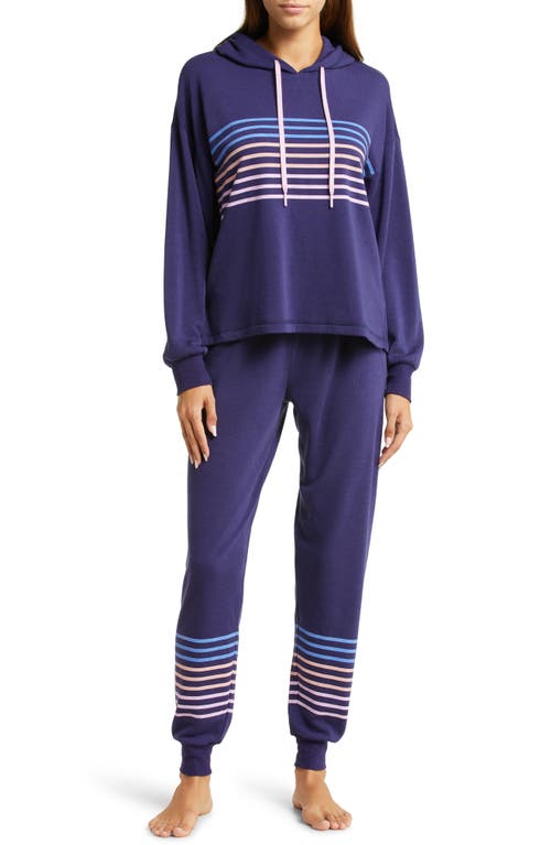 PJ Salvage Hooded Pajamas in Purple Shade