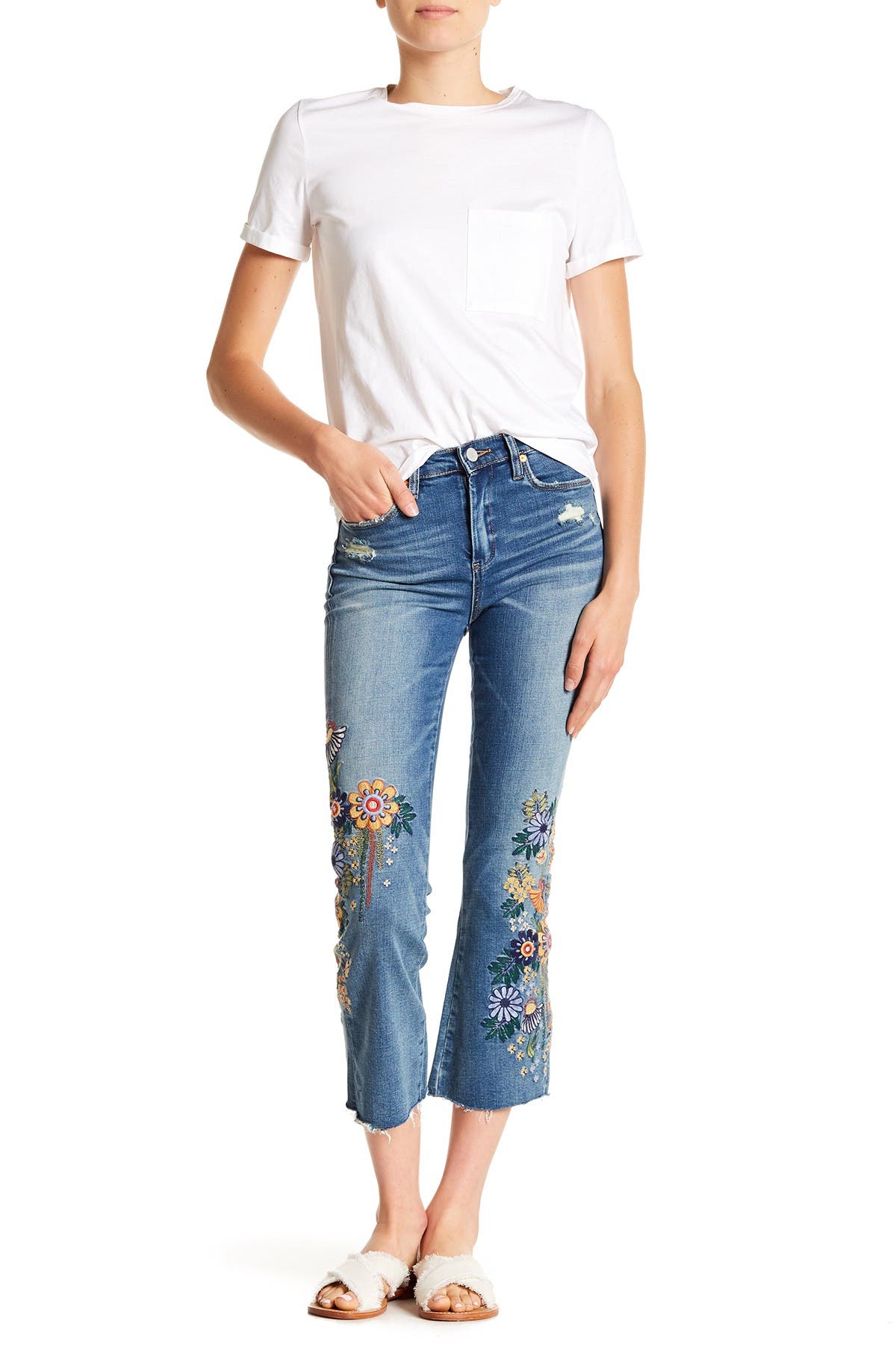 blanknyc embroidered jeans