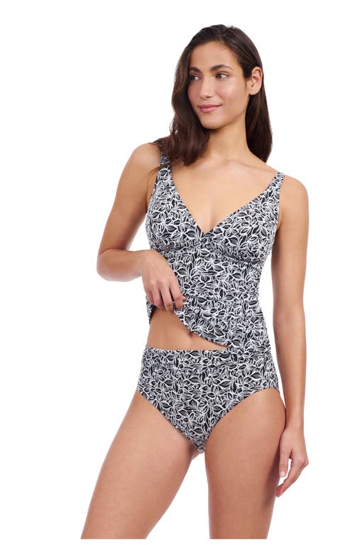 Profile By Gottex Plumeria D Cup V Neck Tankini In Black