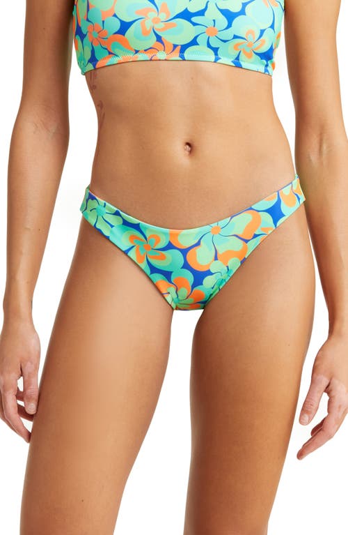 Kulani Kinis Floral Bikini Bottoms in Serene Marine