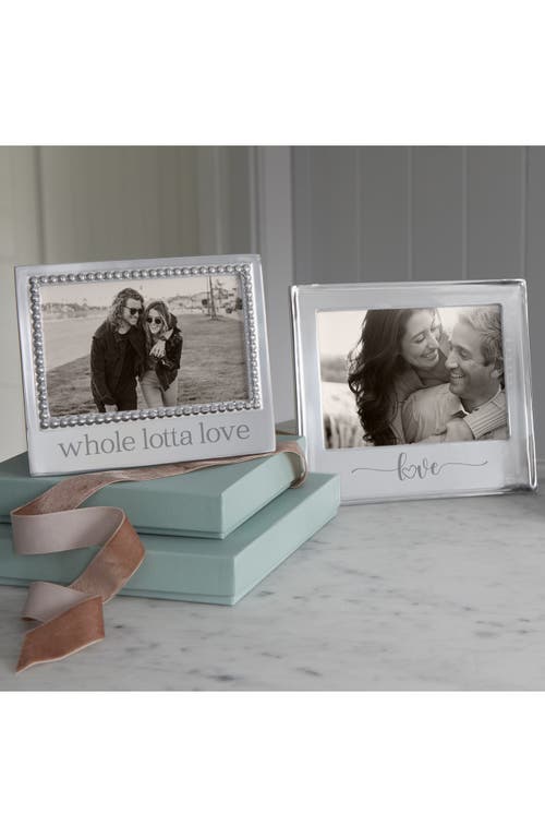 Mariposa Whole Lotta Love Beaded Picture Frame In Silver