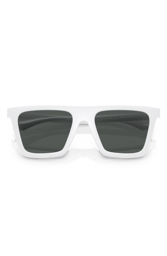 Shop Versace 53mm Rectangular Sunglasses In White