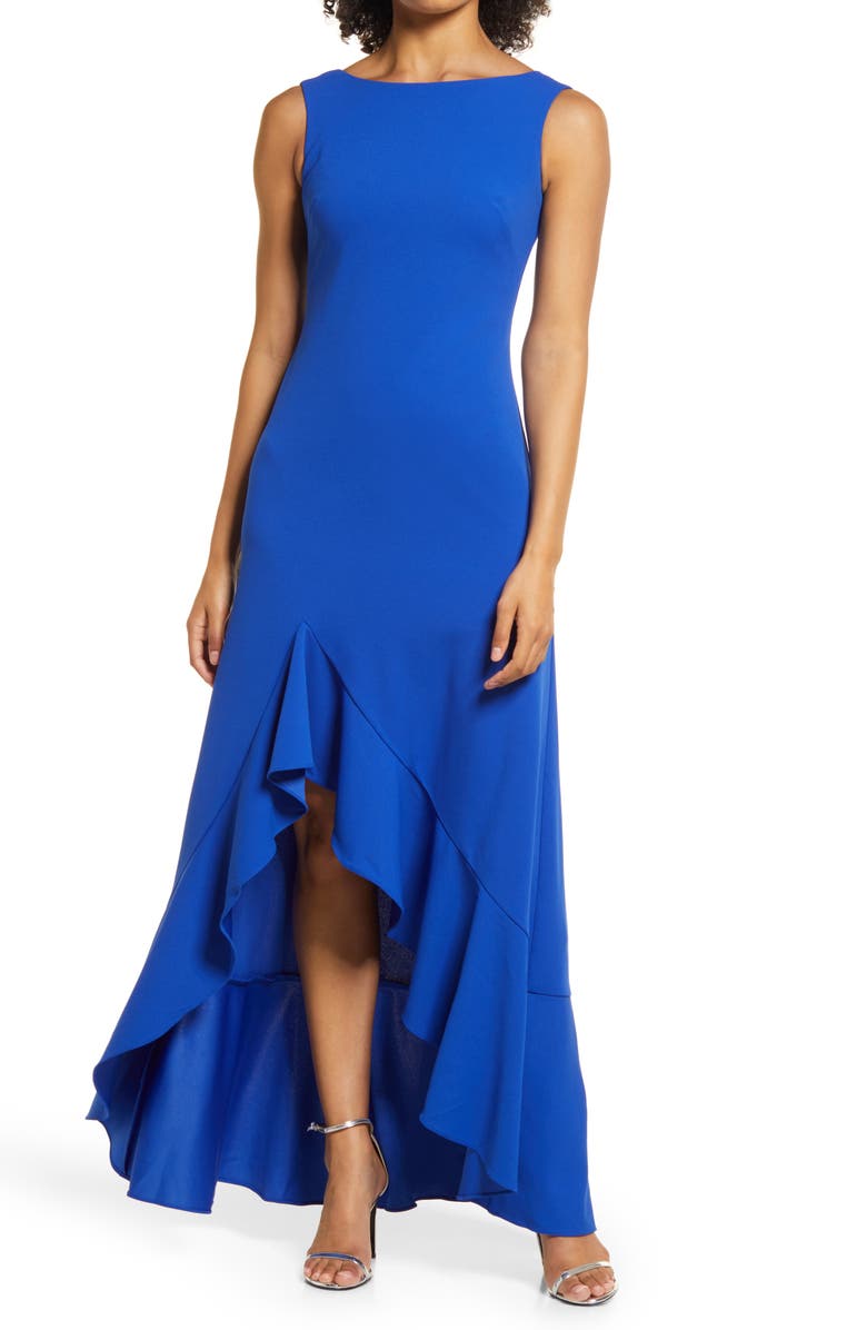 Vince Camuto Ruffe Front Sleeveless Gown | Nordstrom
