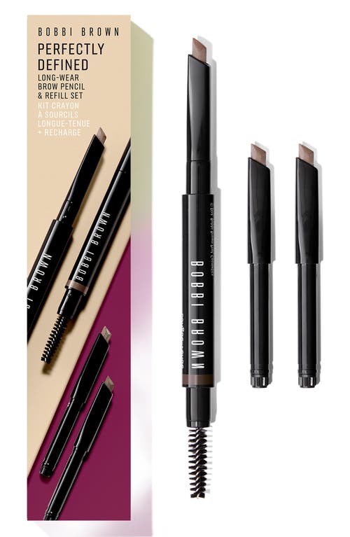 Bobbi Brown Perfectly Defined Long-Wear Brow Pencil & Refill Set $72 Value in Mahogany