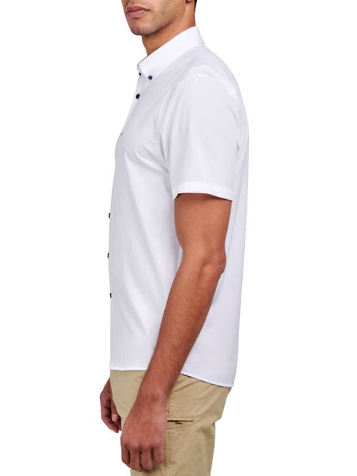 Shop Brooklyn Brigade Solid 4-way Stretch Performance Shirt In White