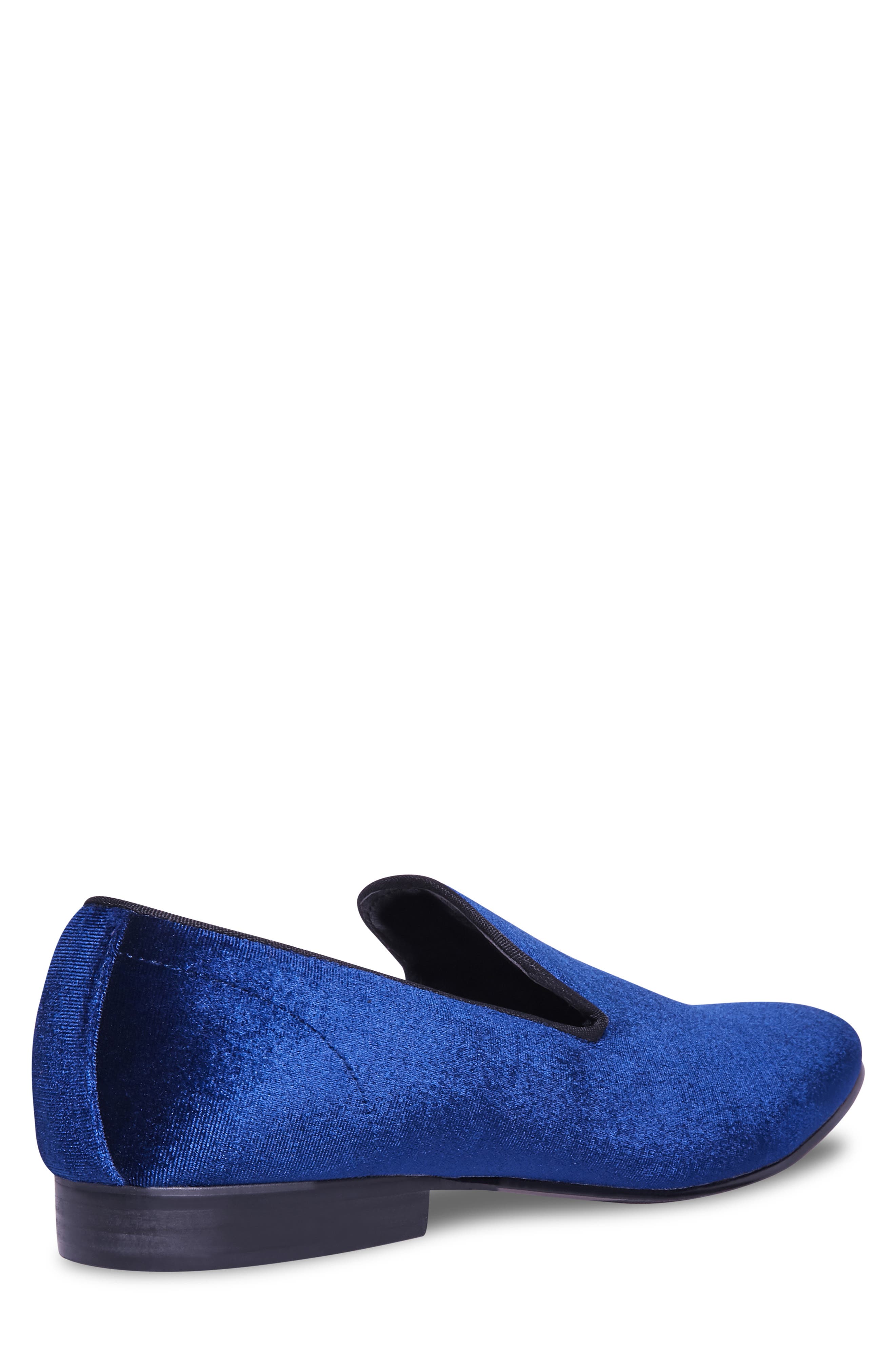 Steve madden blue velvet loafers online