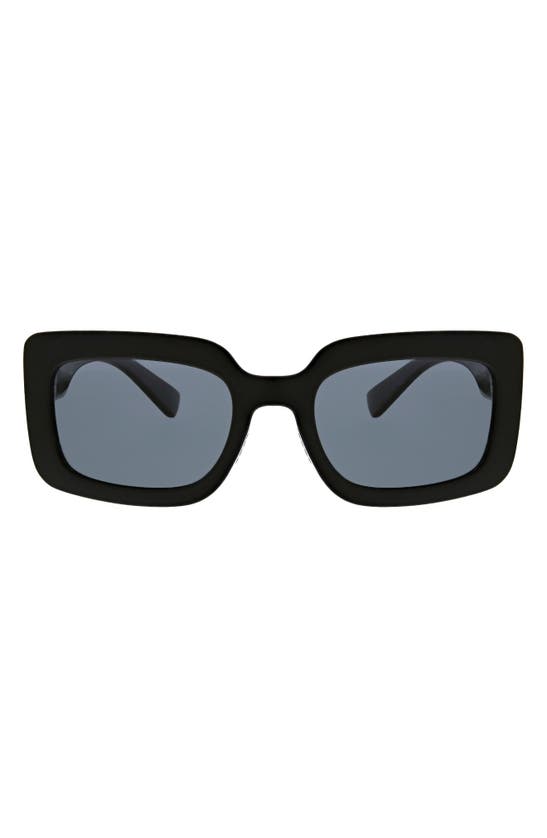 Hurley 54mm Square Sunglasses In Shiny Black