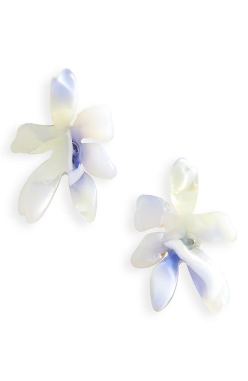 Shop Lele Sadoughi Paper Lily Stud Earrings In Cloudy Sky Multi