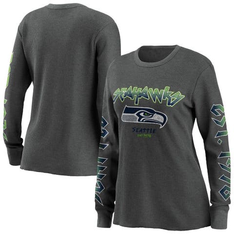 Men's Refried Apparel Gray Seattle Seahawks Sustainable Angle Long Sleeve T-Shirt