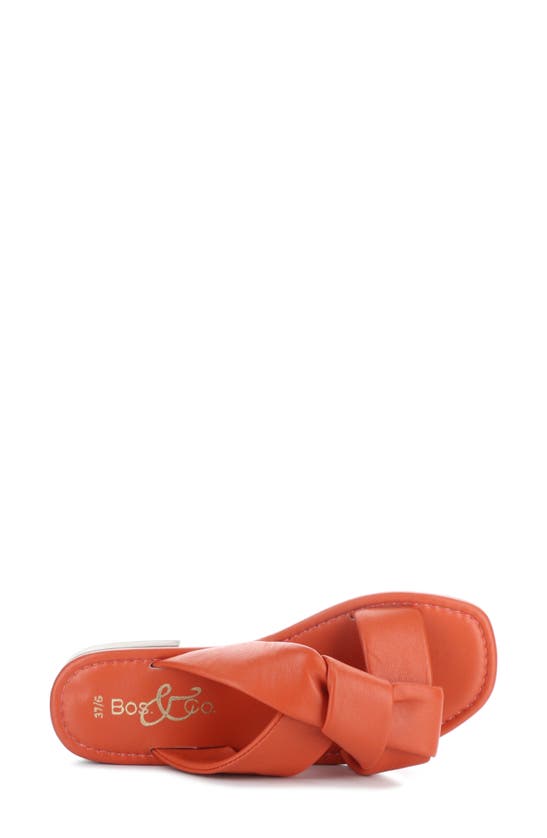 Shop Bos. & Co. Knick Slide Sandal In Orange Nappa