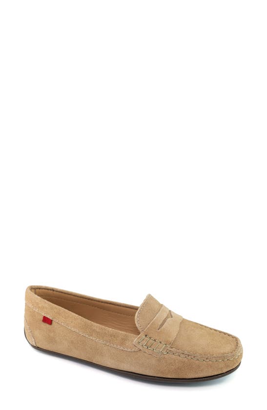 Marc Joseph New York Naples Driving Loafer In Beige Suede