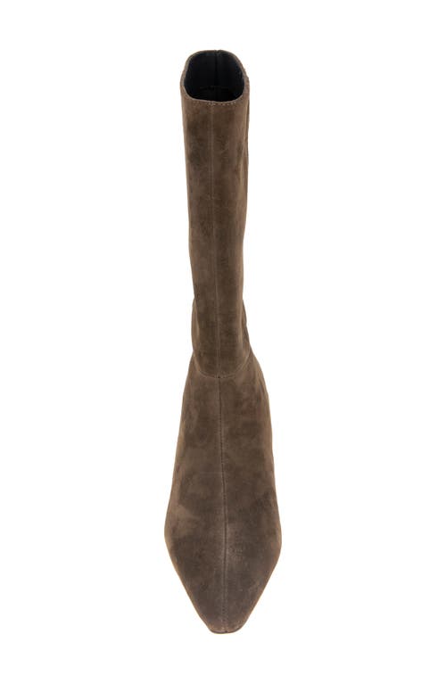 Kenneth Cole Meryl Pointed Toe Boot In Chocolate Suede