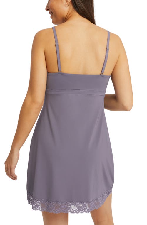 Shop Montelle Intimates Lace Bust Support Chemise In Purple Cloud