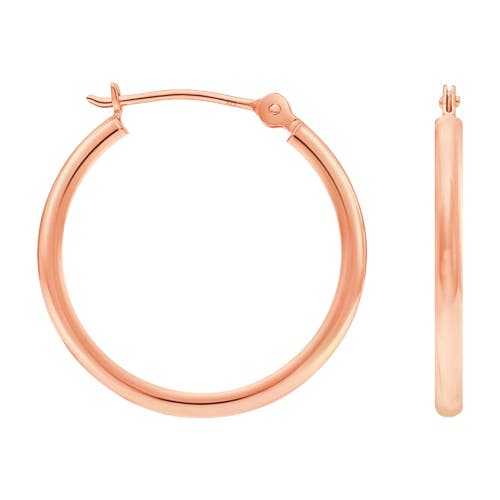 Donatello Gian Rose Gold-tone Sterling Silver Hoops In Rose