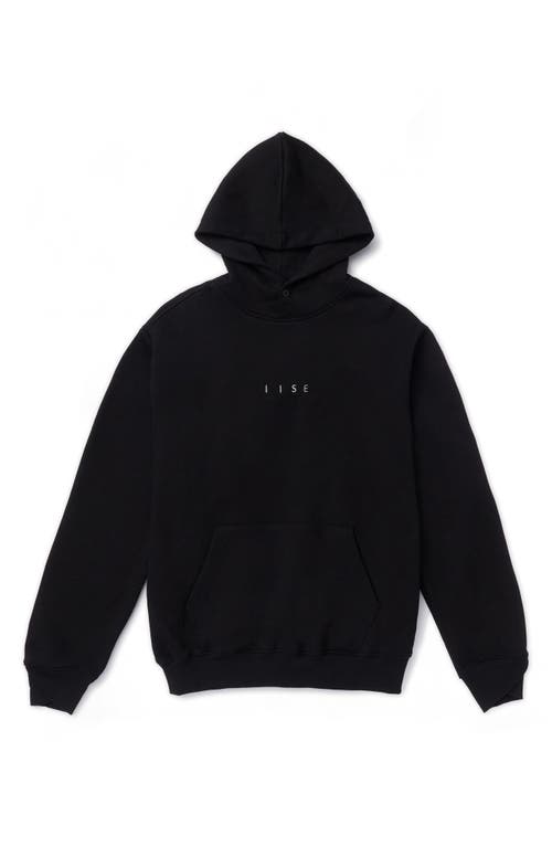 IISE Cotton Graphic Logo Hoodie in Black