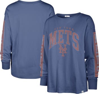 Women's '47 Royal New York Mets Statement Long Sleeve T-Shirt Size: Medium